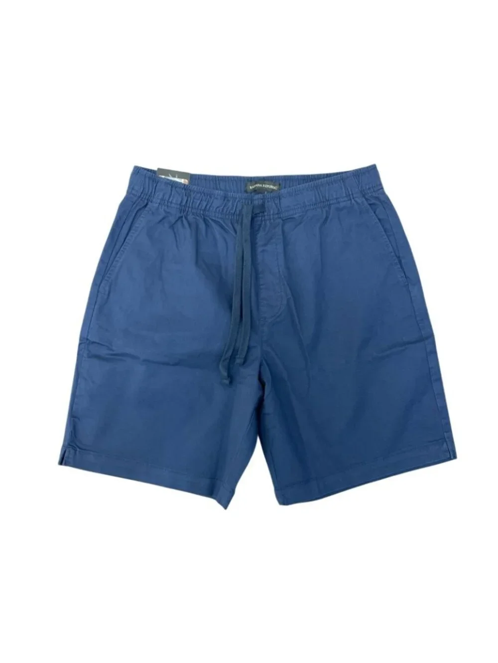 NWT Banana Republic Men's S Pull-On Chino Shorts Blue Elastic Waist